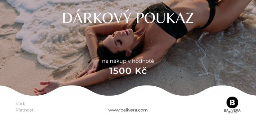 DÁRKOVÝ POUKAZ - Hodnota: 1500 Kč