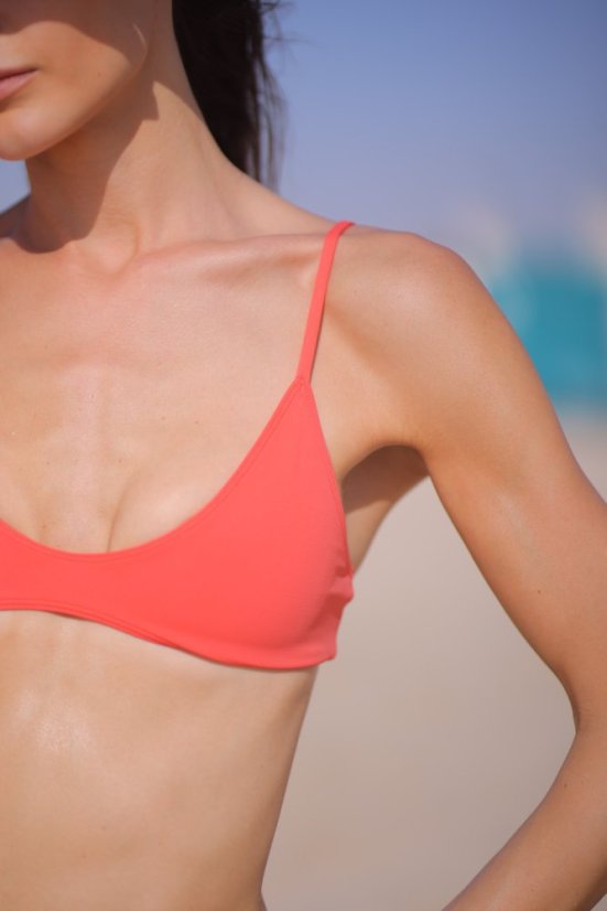 BIKINI TOP - HOT CORAL