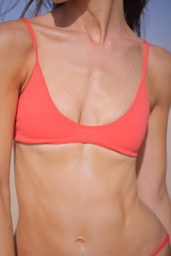 BIKINI TOP - HOT CORAL
